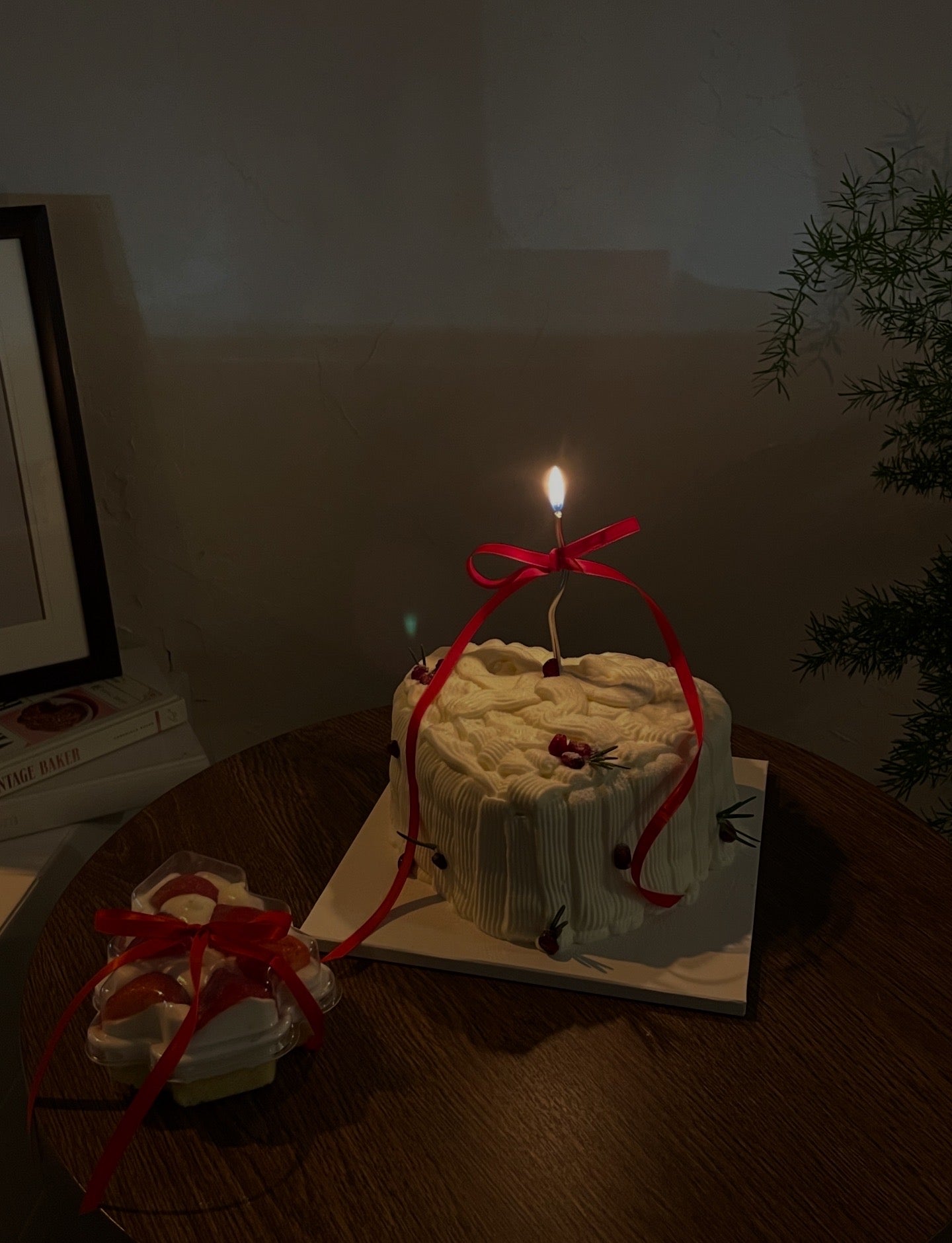 Snowy Strawberry Heart